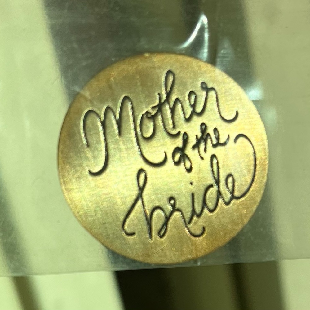Origami Owl large antique gold mother of the bride plate